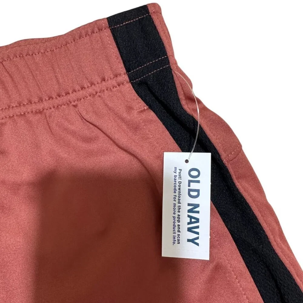 Old Navy Go Dry Mens Size XS Brown Black Drawstring Pocket Basketball Shorts NWT